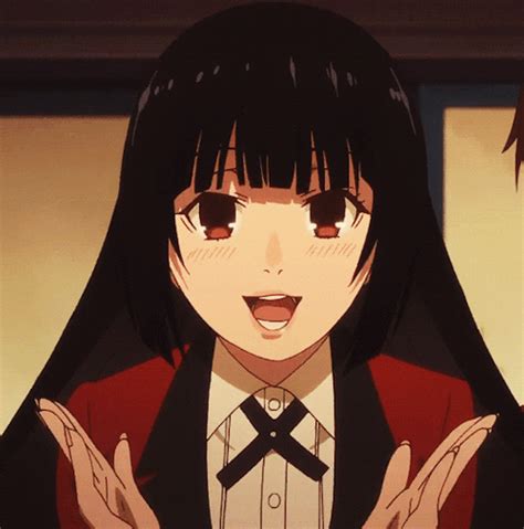 yumeko gif|kakegurui pfp gif.